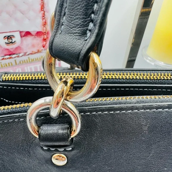 Coach Brooke Carryall Leather Tote Bag - Dark Grey - Picture 8 of 16